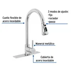 Monomando para fregadero, cuello extraíble, cromo, TÚBIG 2