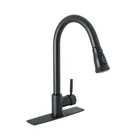 Monomando para fregadero, cuello extraible,negro mate, TÚBIG 1