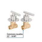 Juego llaves empotrar roscables, palanca satín, TÚBIG 3