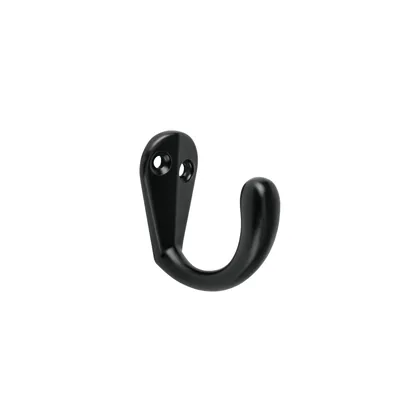 Gancho sencillo tipo perchero, 4 cm, negro, HERMEX