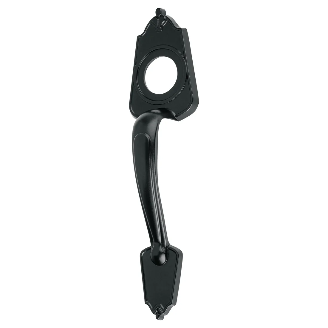 Chapetón metálico para puerta, acabado negro