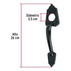 Chapetón metálico para puerta, acabado negro 3