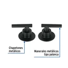 Juego de 2 manerales para regadera, palanca, negro, TÚBIG 2