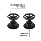 Juego de 2 manerales para regadera, volante, negro, TÚBIG 2