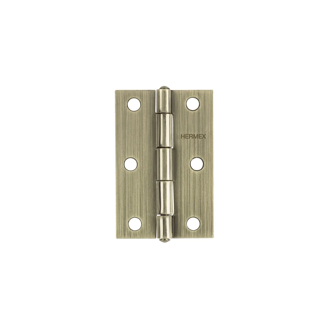 Bisagra rectangular 3 x 2', latón antiguo, HERMEX