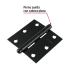 Bisagra cuadrada 3', acero negro mate, cabeza redonda HERMEX 2