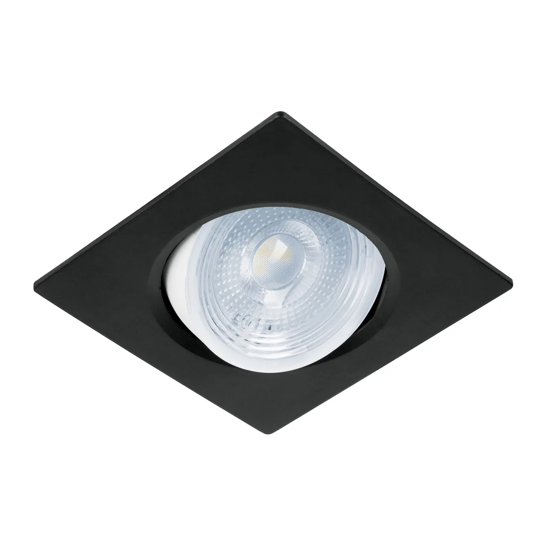 Luminario LED empotrable 5W 6500K, cuadrado, negro, VOLTECK