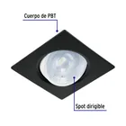 Luminario LED empotrable 5W 6500K, cuadrado, negro, VOLTECK 2