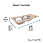 Tarja de empotrar 120x50cm doble tina izquierda, FOSET BASIC 4