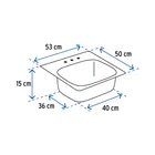 Tarja de empotrar sencilla 50x53cm, FOSET BASIC 2