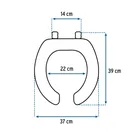 Asiento redondo para WC, abierto, azul, AQUA 2
