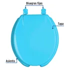 Asiento redondo para WC, abierto, azul, AQUA 4