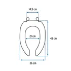 Asiento alargado para WC, abierto, azul, AQUA 2