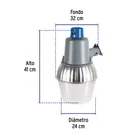 Luminario suburbano con foco LED 40W 6500K y sensor de luz 2