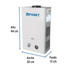 Calentador instantáneo, 6L, 1 servicio, gas natural, FOSET 3
