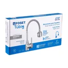 Monomando para fregadero con cuello flexible, satín, TÚBIG 4