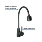 Monomando para fregadero con cuello flexible, negro, TÚBIG 2