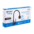 Monomando para fregadero con cuello flexible, negro, TÚBIG 4