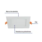 Luminario LED plafón 6W 3000K ultradelgado cuadrado VOLTECK 2