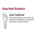 Cerradura manija 'Turín' p/recámara cromo mate, cil latón 4