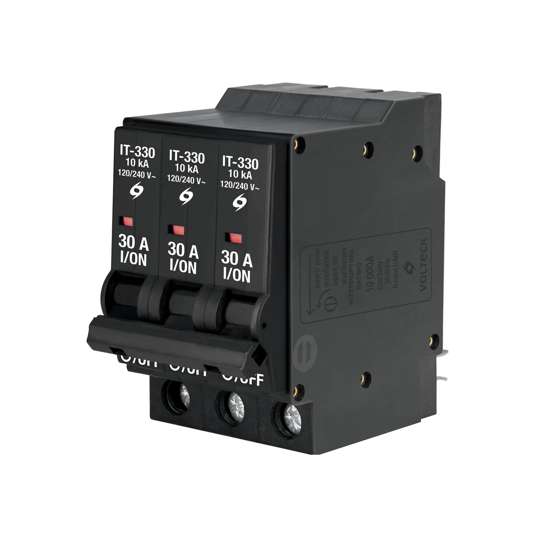 Interruptor de 3 polos 30A, enchufable, VOLTECK