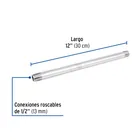 Niple de acero galvanizado 1/2' x 12', FOSET 2