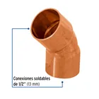 Codo 45° de cobre 1/2', FOSET BASIC 2