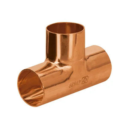 Tee sencilla de cobre 1', FOSET BASIC