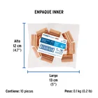 Cople de cobre 3/4', sin ranura, FOSET BASIC 4