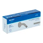 Brazo corto con chapetón para regadera, satín, FOSET AQUA 3