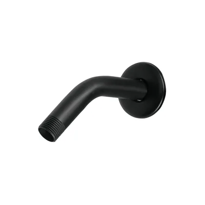 Brazo corto con chapetón para regadera, negro mate, AQUA