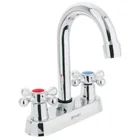 Mezcladora 4' para lavabo, cuello bar, manerales cruceta 1