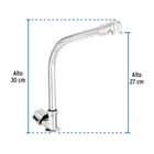 Llave individual fregadero, cuello cobra, hexagonal, BASIC 2