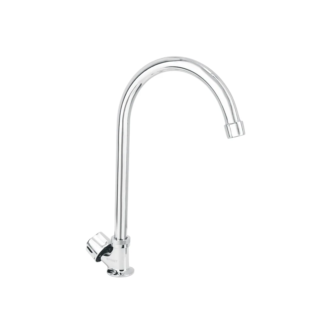 Llave individual fregadero, cuello curvo, hexagonal, BASIC