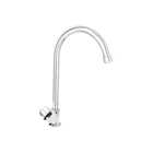 Llave individual fregadero, cuello curvo, hexagonal, BASIC 1