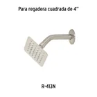 Regadera cuadrada 4', acero inox, sin brazo, satín, TÚBIG 5