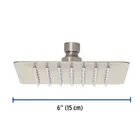 Regadera cuadrada 6', acero inox, sin brazo, satín, TÚBIG 3