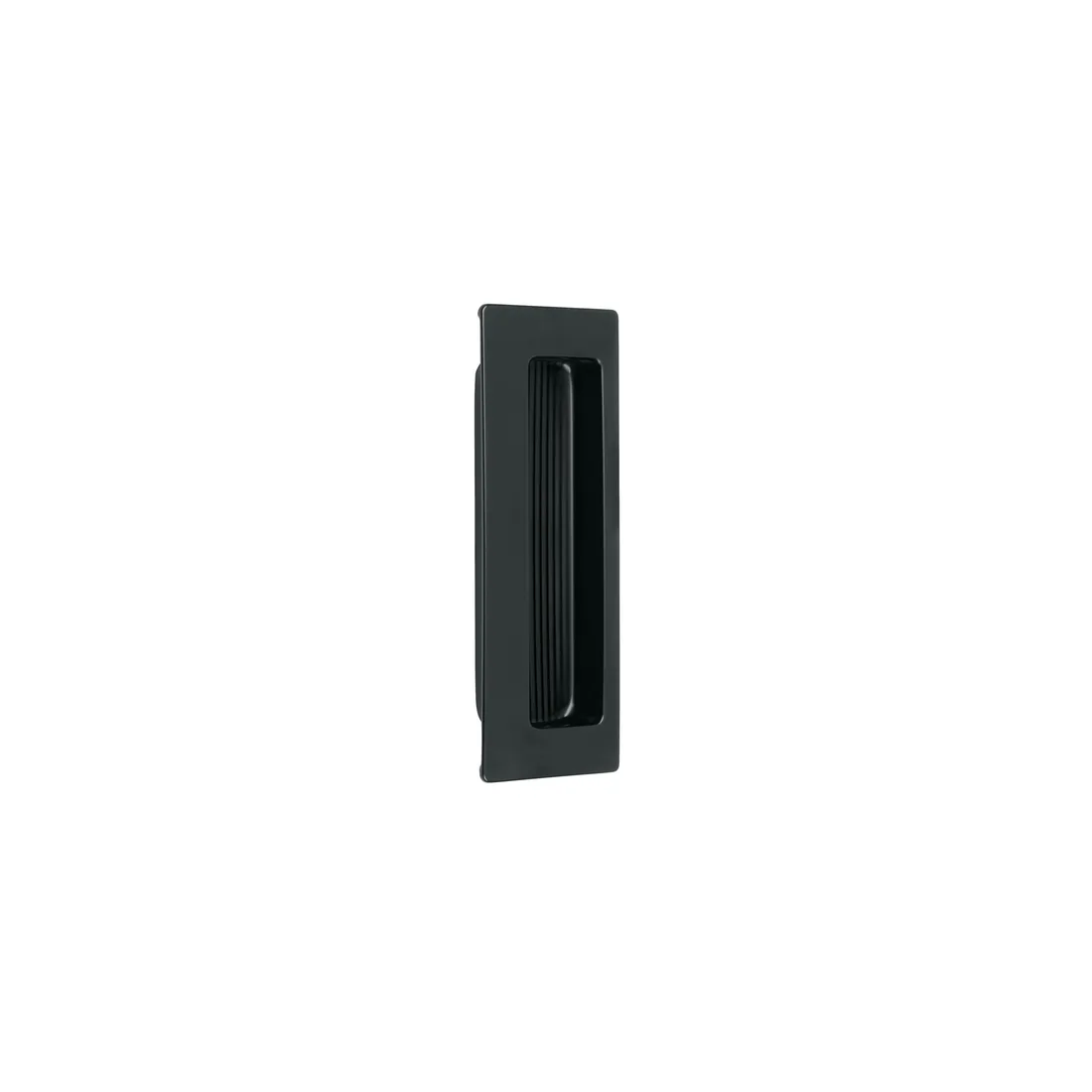 Jaladera de embutir rectangular, negro mate, HERMEX