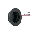 Jaladera de embutir circular No. 4, negro mate, HERMEX 2