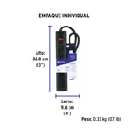 Multicontacto 14 AWG 6 ent., sup. de picos 450 joules, negro 5