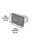 Interruptor timbre acero inox de 1.5 módulos, línea Lisboa 3