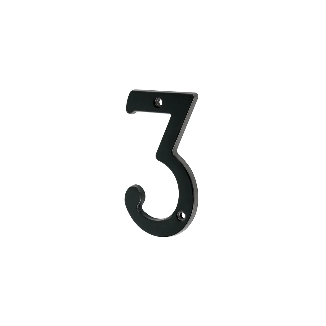 Número 3 de latón sólido 4', negro, HERMEX