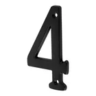 Número 4 de latón sólido 4', negro, HERMEX 1