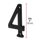 Número 4 de latón sólido 4', negro, HERMEX 2