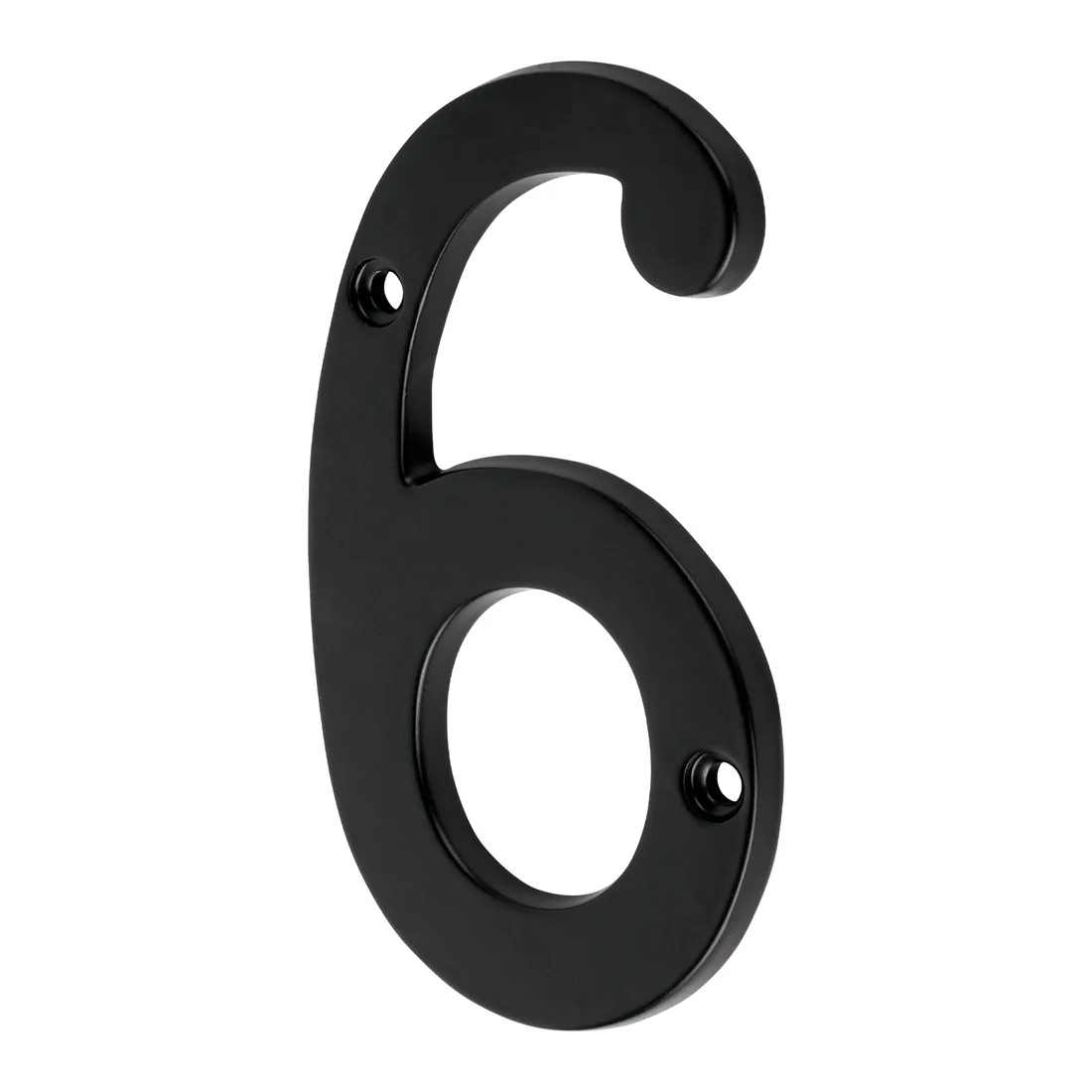 Número 6 de latón sólido 4', negro, HERMEX