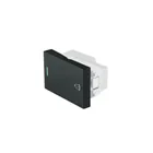 Interruptor para timbre negro de 1.5 módulos, línea Lisboa 1
