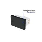 Interruptor para timbre negro de 1.5 módulos, línea Lisboa 2