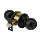 Cerradura pomo, negro, esfera, entrada, HERMEX 5