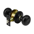Cerradura pomo, negro, oval, entrada, HERMEX 1
