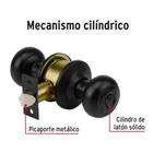 Cerradura pomo, negro, oval, recámara, HERMEX 2